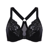 See Through Front Closure Plus Size Bras For Seniors - Okay Trendy